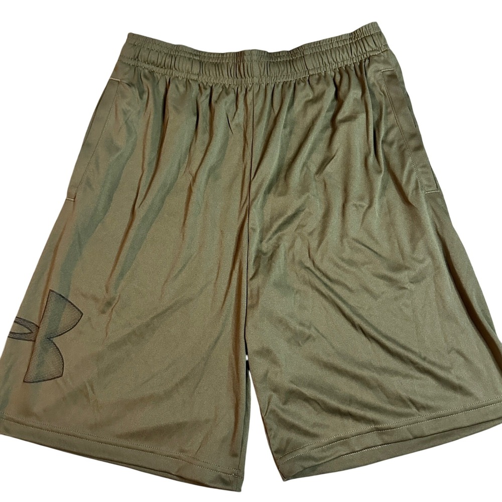 Under Armour UA Tech Graphic Shorts Green Loose Fit Mens Medium NWT